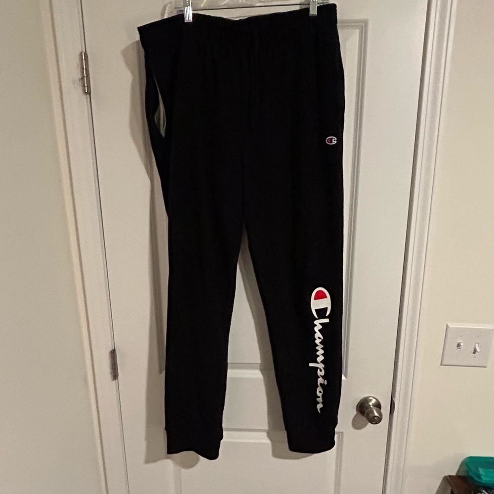 Champion Black Sweatpants with Logo